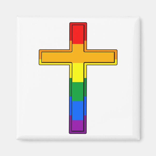 Gay Pride-Regenbogenflagge Magnet (Vorne)
