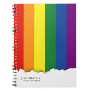 Gay Pride-Regenbogenflagge Notizblock