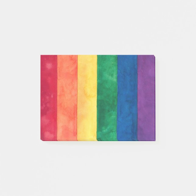 Gay Pride-Regenbogenflagge Post-it Klebezettel (Vorderseite)