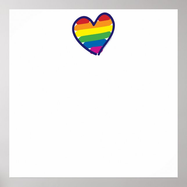 Gay Pride-Regenbogenflagge Poster (Vorne)