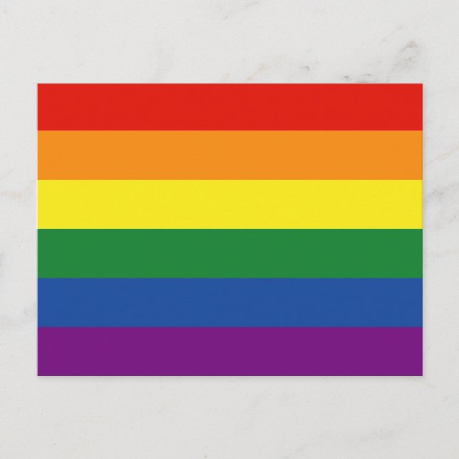 Gay Pride-Regenbogenflagge Postkarte (Vorderseite)