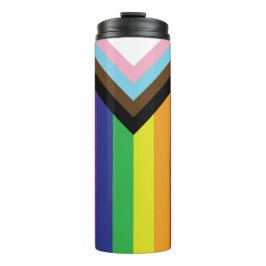 Gay Pride-Regenbogenflagge Progressive LGBTQIA+ Thermosbecher