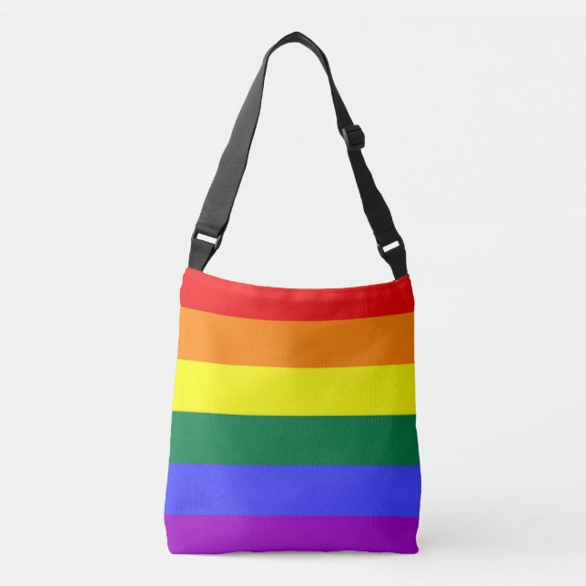 Gay Pride-Regenbogenflagge Tragetaschen Mit Langen Trägern (Vorderseite)