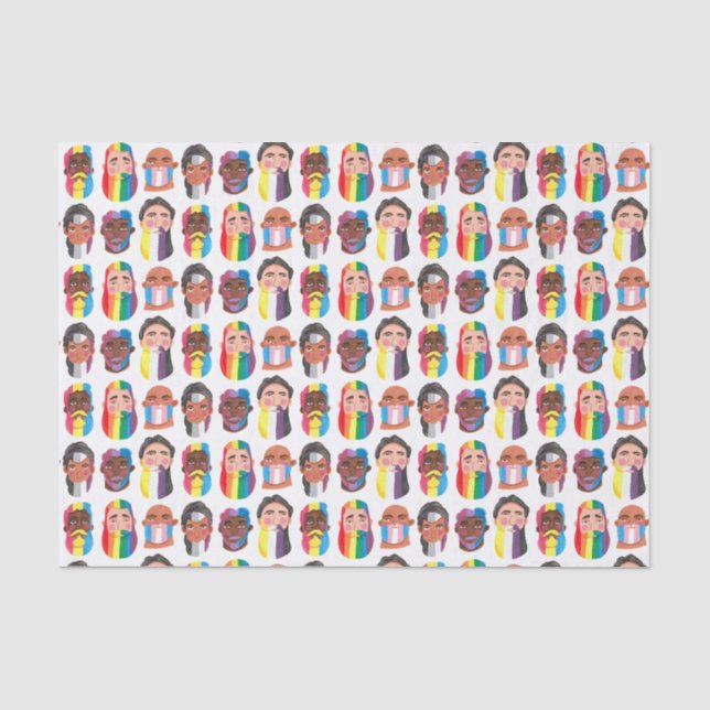 Gay Pride Regenbogenflaggen Seidenpapier (Vorderseite)