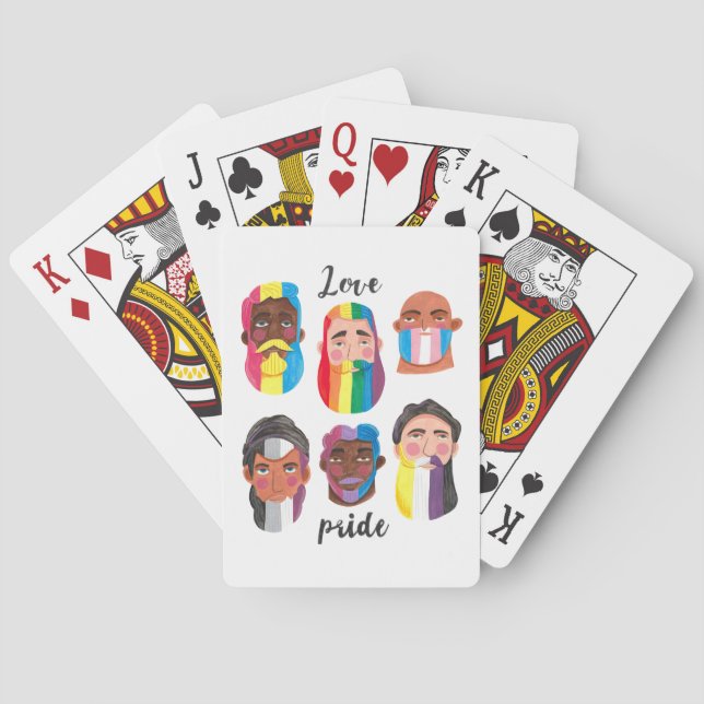 Gay Pride Regenbogenflaggen Spielkarten (Rückseite)