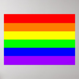 Gay Pride-Regenbogenpflaster (reine Farben) Poster