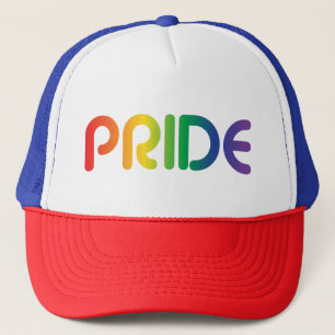 Gay Pride-Regenbogentext Truckerkappe