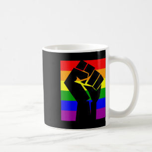 Gay Pride Resist Fist Regenbogenflagge Lgbtq Shirt Kaffeetasse