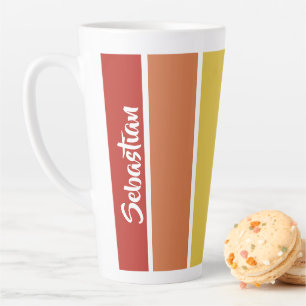 Gay Pride Retro Rainbow Personalisiert Milchtasse
