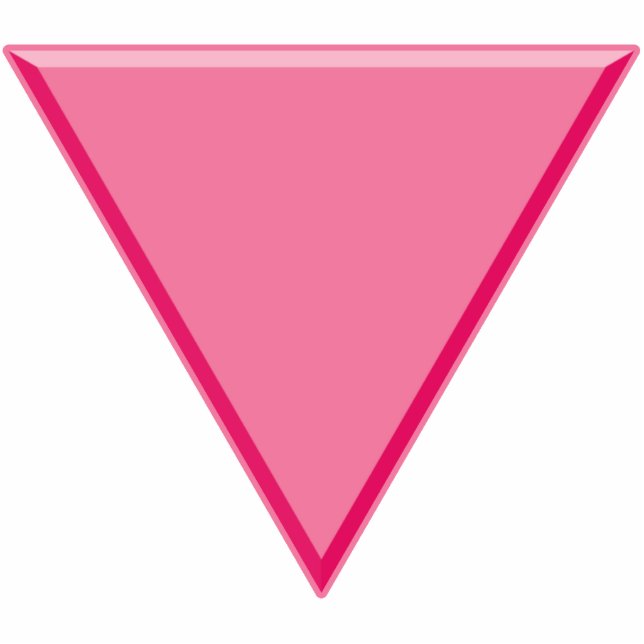 Gay Pride Rosa Dreieck Fotoskulptur Ornament (Vorne)