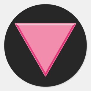 Gay Pride Rosa Dreieck Runder Aufkleber