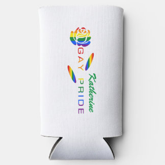 Gay Pride Rose Regenbogenflagge Personalisiert Selters Dosenkühler