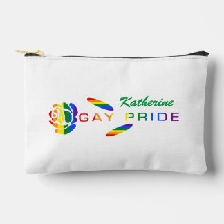 Gay Pride Rose Regenbogenflagge Personalisiert Zubehörtasche