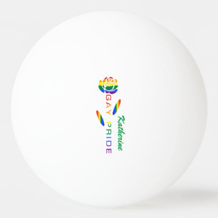 Gay Pride Rose Regenbogenflagge Personalisierter N Tischtennisball