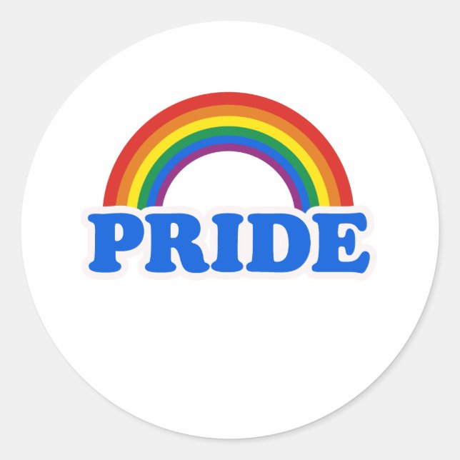 GAY PRIDE RUNDER AUFKLEBER (Vorderseite)