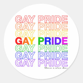 Gay Pride Runder Aufkleber