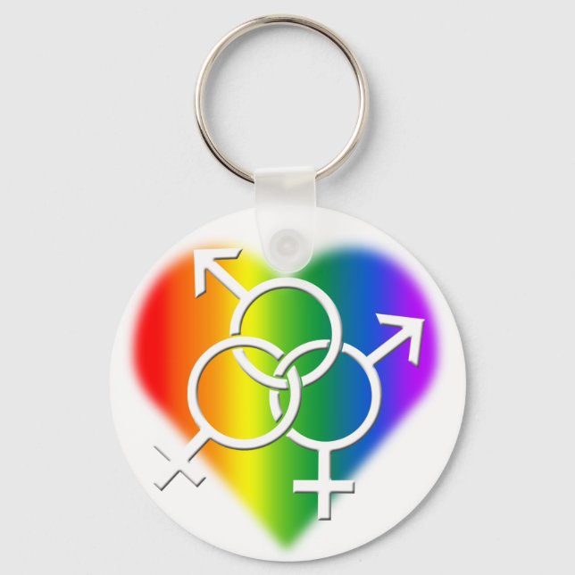Gay Pride Schlüsselanhänger Rainbow Liebe Schlüsse (Vorderseite)