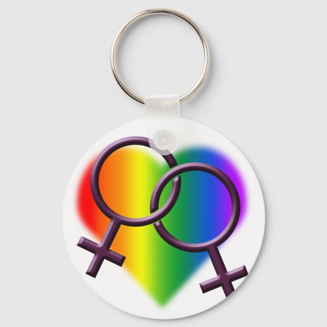 Gay Pride Schlüsselanhänger Rainbow Liebe Schlüsse (Vorderseite)