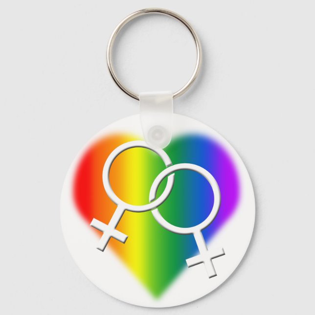 Gay Pride Schlüsselanhänger Rainbow Liebe Schlüsse (Vorderseite)
