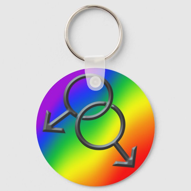 Gay Pride Schlüsselanhänger Rainbow Liebe Schlüsse (Vorderseite)