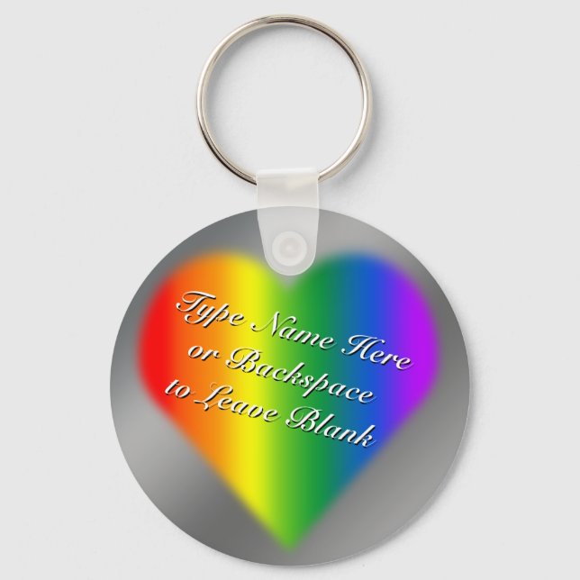 Gay Pride Schlüsselanhänger Rainbow Liebe Schlüsse (Vorderseite)