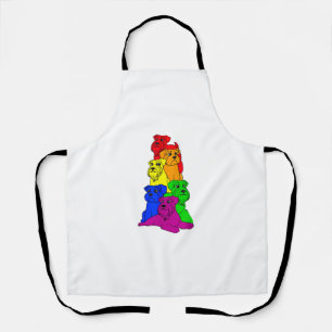 Gay Pride Schnauzer Dog Lover LGBT Funny Rainbow F Schürze
