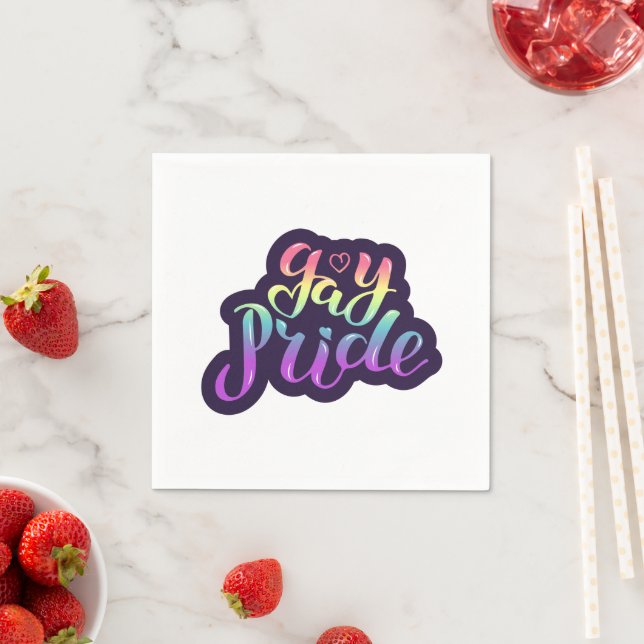 Gay Pride Serviette (Beispiel)