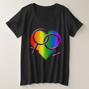 Gay Pride Shirt Plus Size Rainbow Liebe Shirt