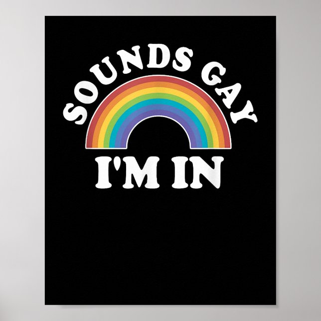 Gay Pride Shirts Männer LGBT Rainbow Sounds Gay Poster (Vorne)