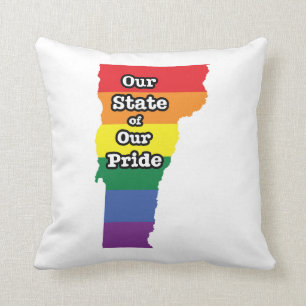 Gay Pride Staat  Vermont Kissen