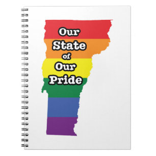 Gay Pride Staat Vermont Notizblock