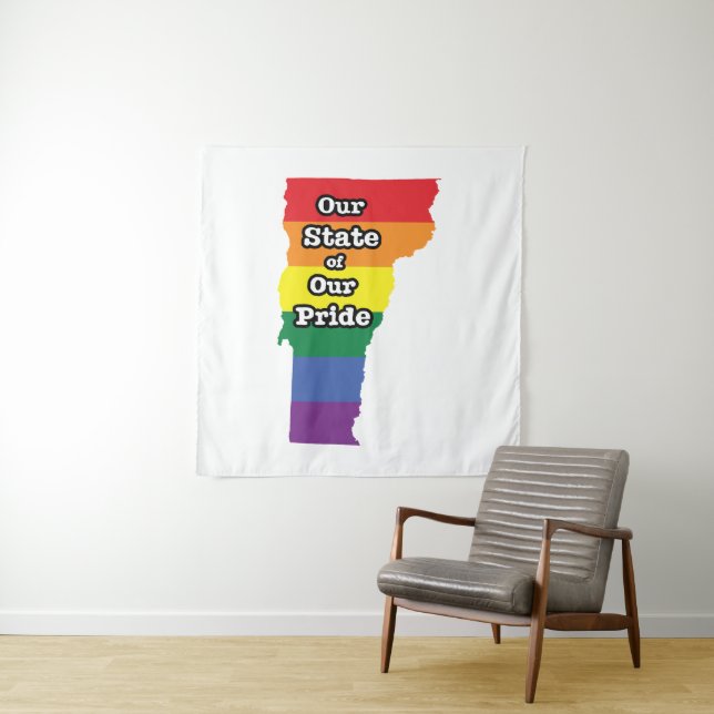 Gay Pride Staat| Vermont Wandteppich (Beispiel)