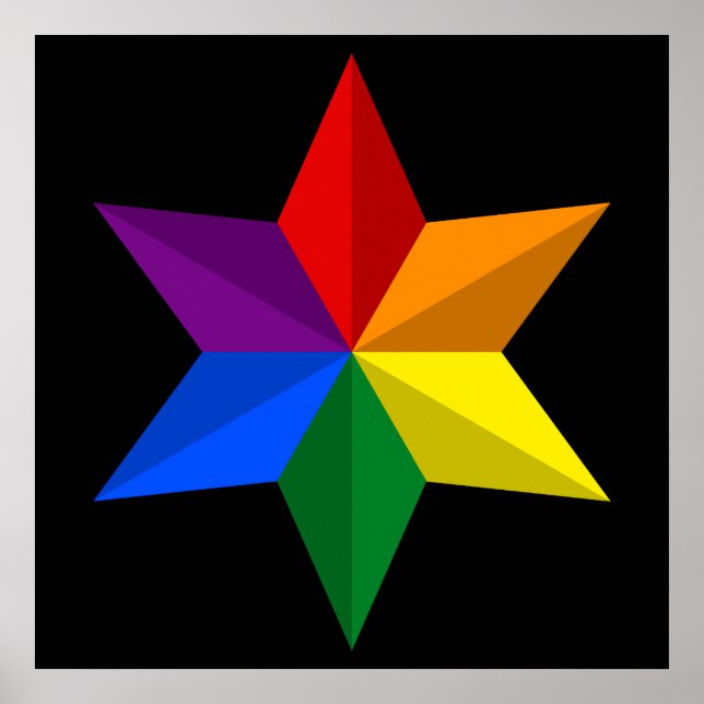 Gay Pride Star Poster (Vorne)