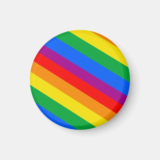 Gay Pride Streifen Magnet (Vorne)