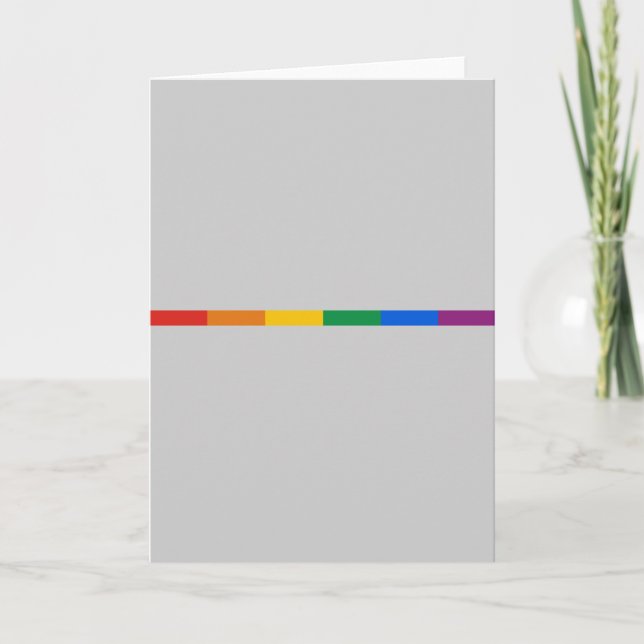 Gay Pride Stripe Karte (Vorderseite)