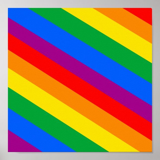 Gay Pride Stripes Poster (Vorne)