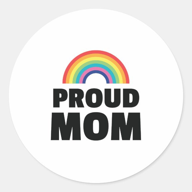 Gay Pride-Support für LGBT-Partys mit hoher Mama Runder Aufkleber (Vorderseite)