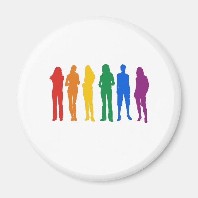 Gay Pride T - Shirt der Frauen Magnet (Vorne)