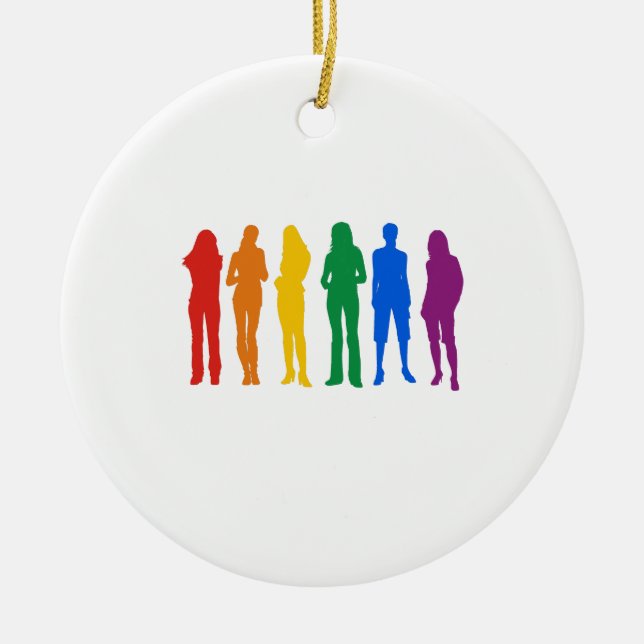 Gay Pride-T - Shirt Keramik Ornament (Vorne)