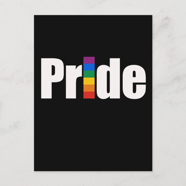 Gay Pride T - Shirt Postkarte (Vorderseite)