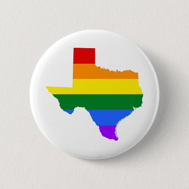 Gay Pride | Texas Rainbow Button (Vorderseite)