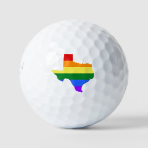 Gay Pride Texas Rainbow Golfball