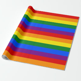 Gay Pride Thin Stripe Geschenkpapier