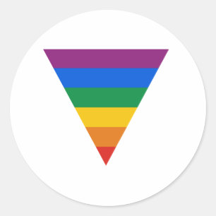 Gay Pride Triangle Runder Aufkleber