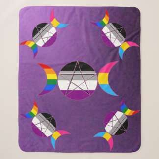 Gay Pride Triple Goddess Pentagramm Sherpadecke