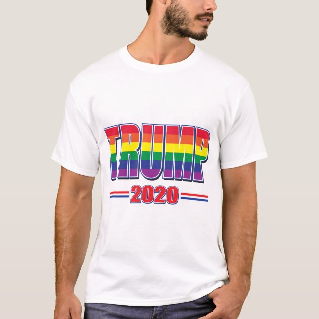Gay Pride Trump 2020 T-Shirt (Vorderseite)