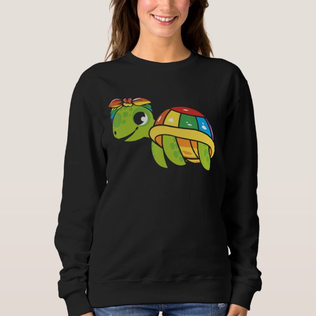 Gay Pride Turtle LGBT Q Cute Animal Rainbow Pride  Sweatshirt (Vorderseite)