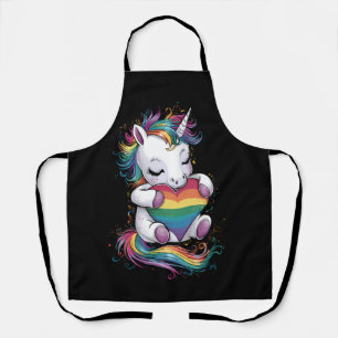 Gay Pride Unicorn Herzenragenbogen Flag Lgbt Schürze
