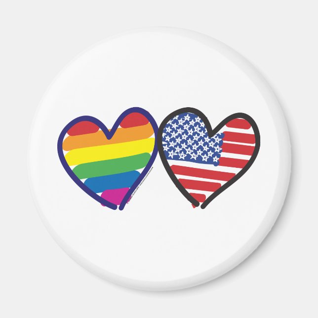 GAY PRIDE USA MAGNET (Vorne)