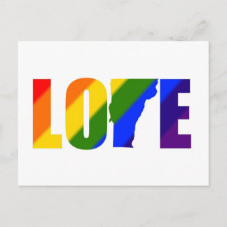 Gay Pride Vermont Love Postcard Postkarte
